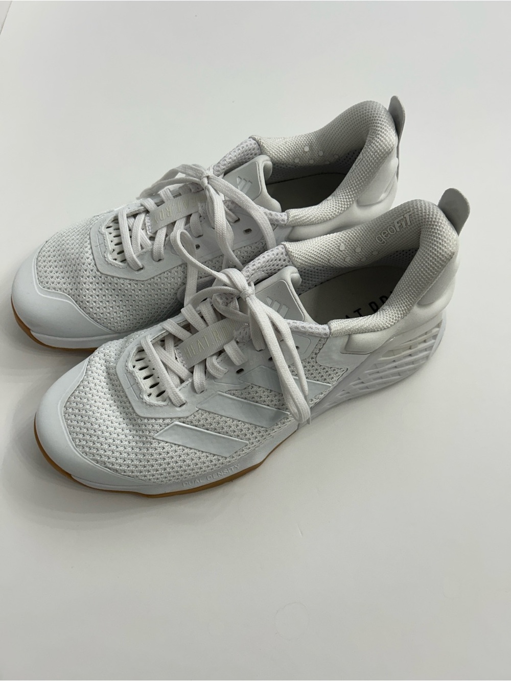 adidas Dropset 3 Trainer W Women’s 8.5 White Gum Weightlifting Gym Sneakers